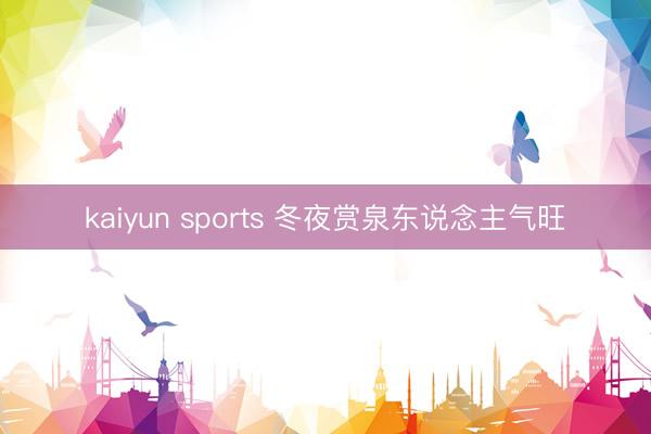 kaiyun sports 冬夜赏泉东说念主气旺