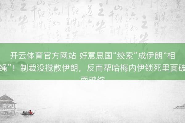 开云体育官方网站 好意思国“绞索”成伊朗“相助绳”！制裁没搅散伊朗，反而帮哈梅内伊锁死里面破绽